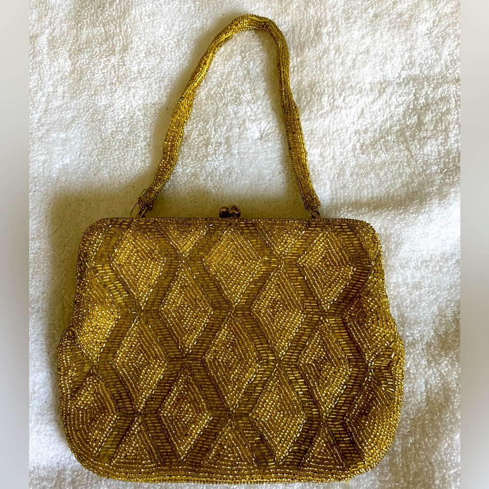 Vintage 1950’s Walborg handbag/clutch purse with the original chain strap.
